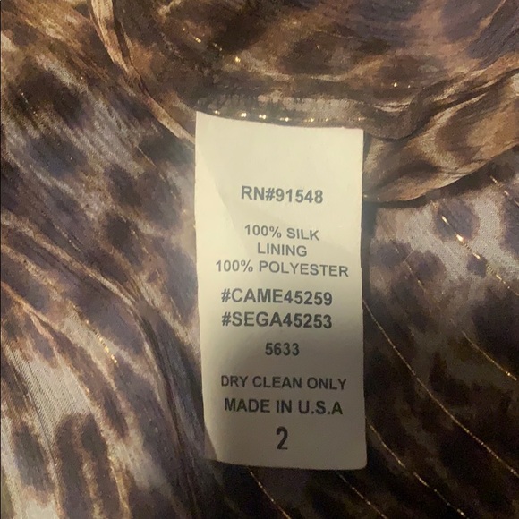 Silk Leopard print sheer top - Picture 5 of 8